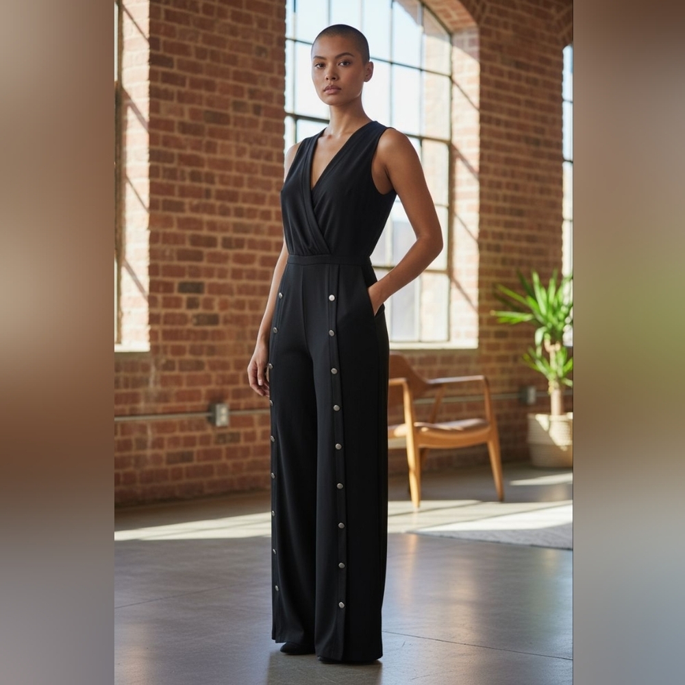 Bebe Black Jumpsuit Size 10